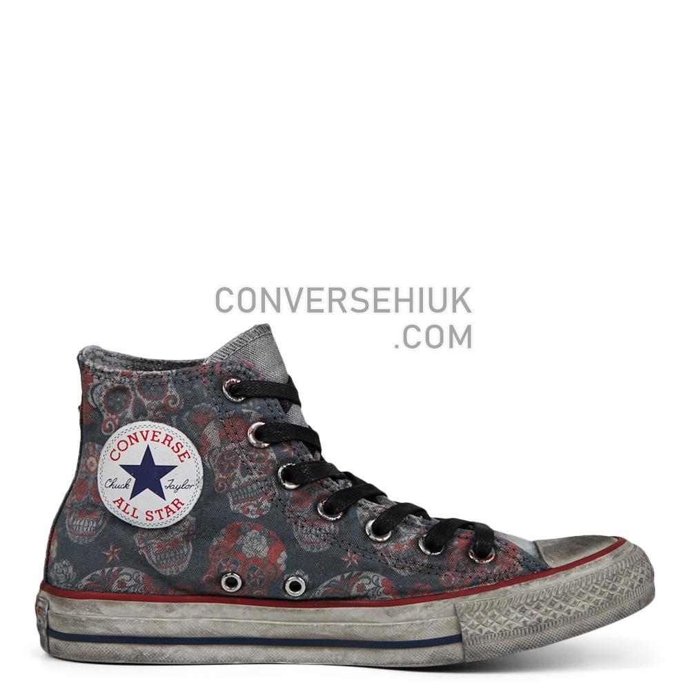 Converse Unisex Sugar Skull Tattoo Chuck Taylor All Star High Top Tattoo Mex Skulls 167391C Shoes