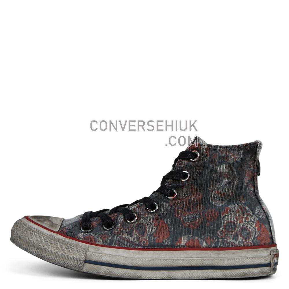 Converse Unisex Sugar Skull Tattoo Chuck Taylor All Star High Top Tattoo Mex Skulls 167391C Shoes