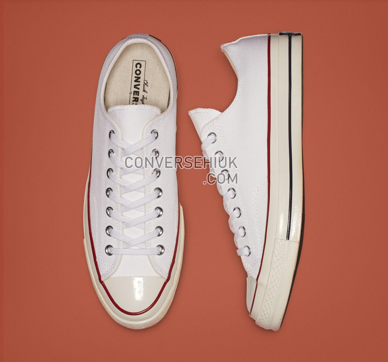 Converse Chuck 70 Low Top White/Garnet/Egret 162065C Shoes