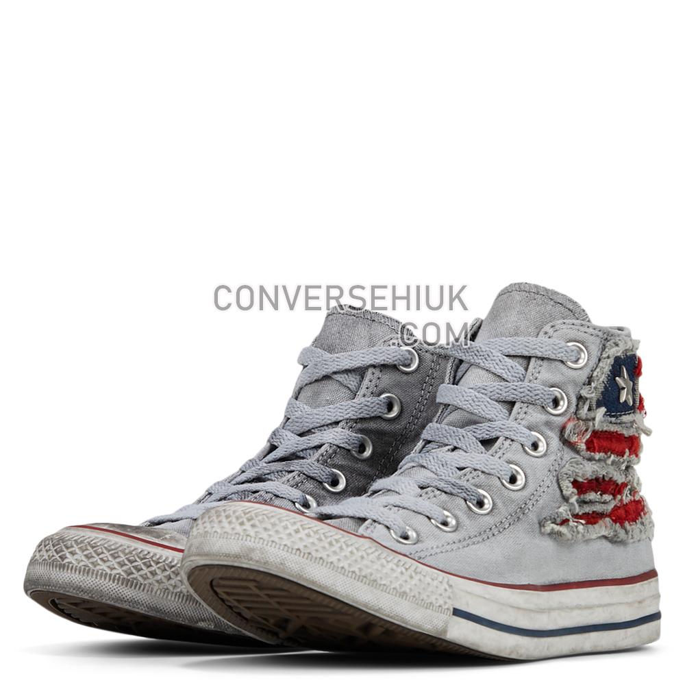 Converse Unisex Distressed Americana Chuck Taylor All Star High Top Americana Flag Distressed 167389C Shoes