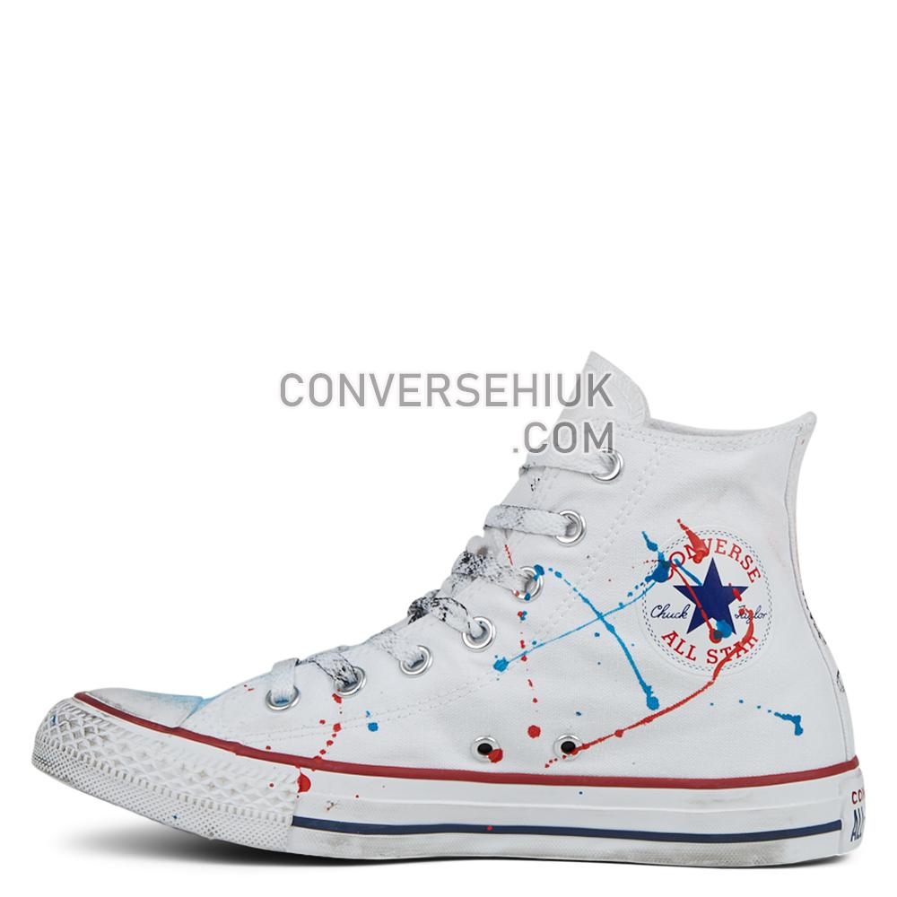 Converse Unisex Hand-Painted Graffiti Chuck Taylor All Star High Top Skull Graffiti 167398C Shoes