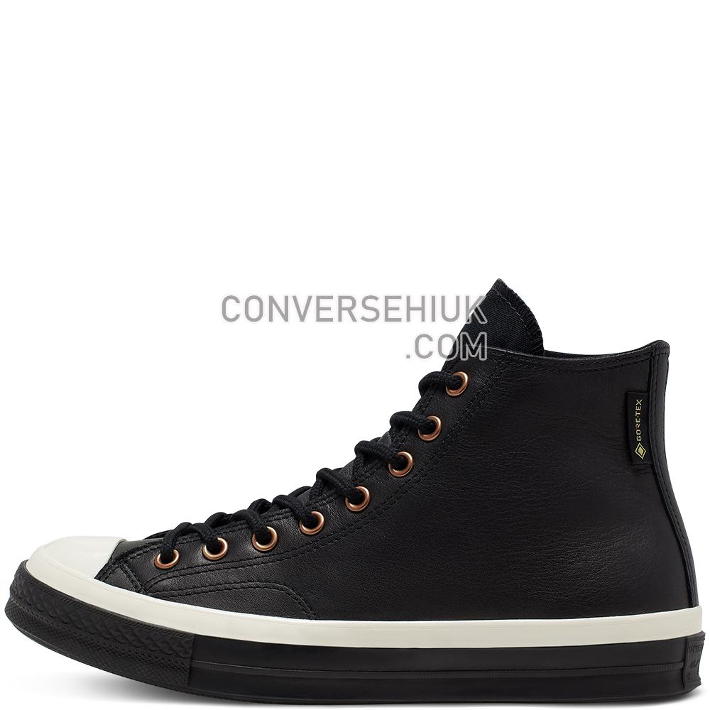 Converse Unisex Waterproof GORE-TEX Leather Chuck 70 High Top Black/almost Black/black 165923C Shoes