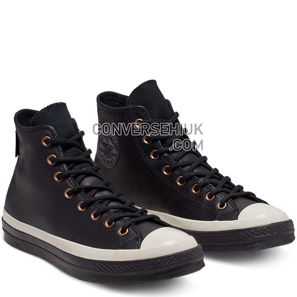 Converse Unisex Waterproof GORE-TEX Leather Chuck 70 High Top Black/almost Black/black 165923C Shoes