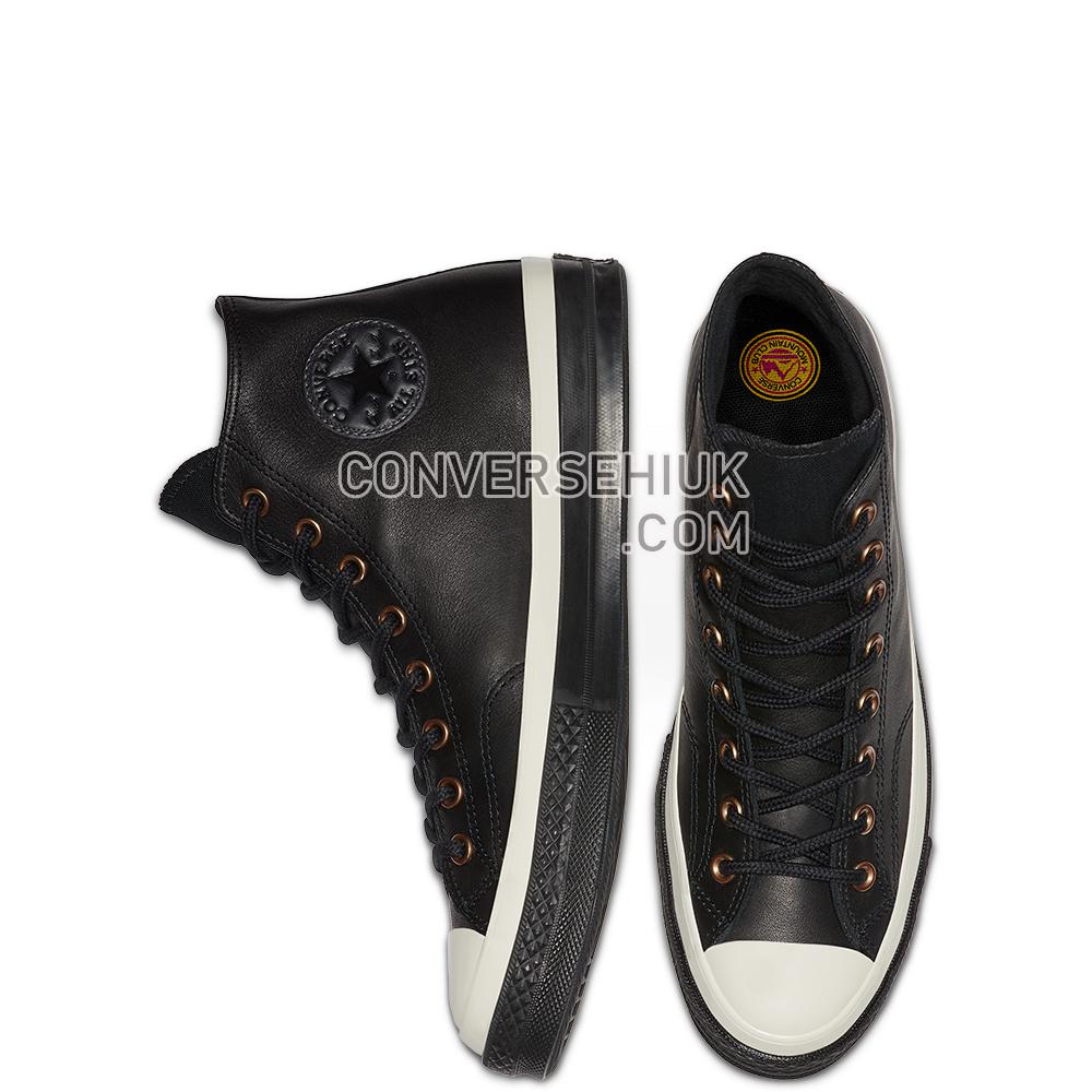 Converse Unisex Waterproof GORE-TEX Leather Chuck 70 High Top Black/almost Black/black 165923C Shoes