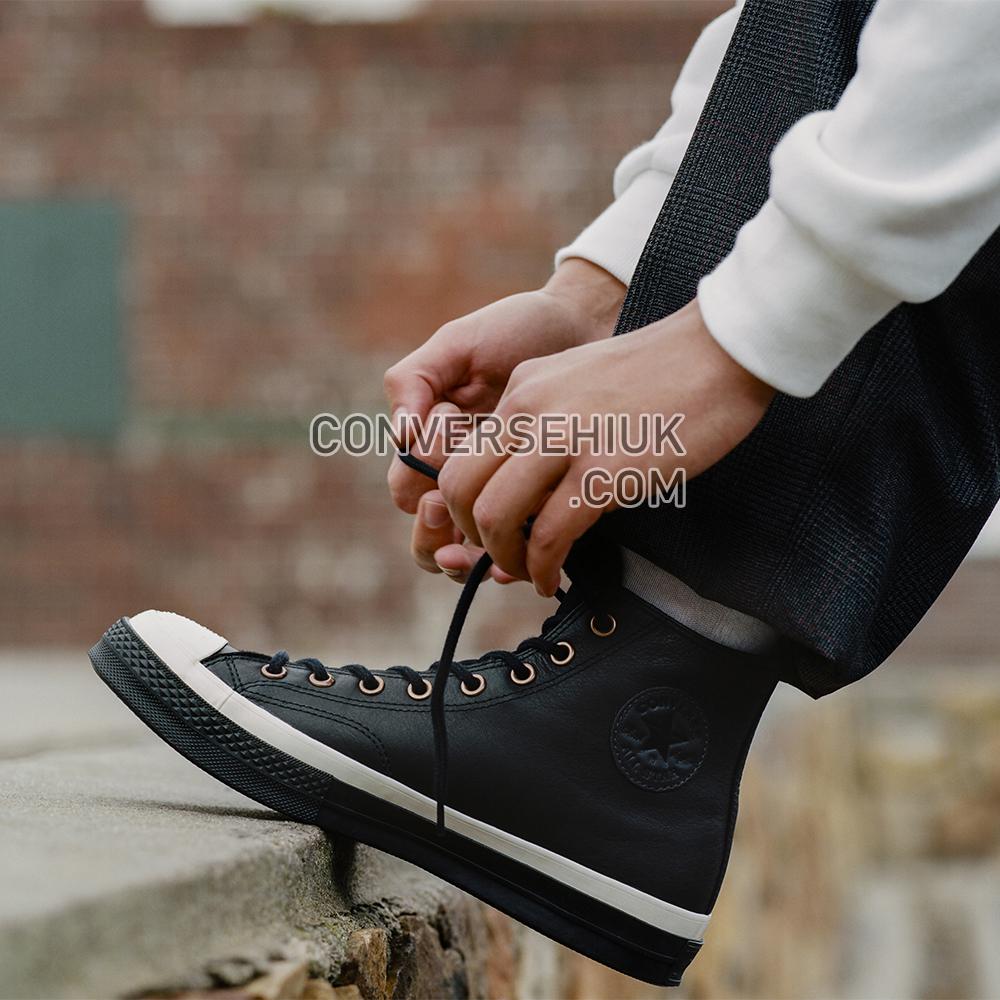 Converse Unisex Waterproof GORE-TEX Leather Chuck 70 High Top Black/almost Black/black 165923C Shoes