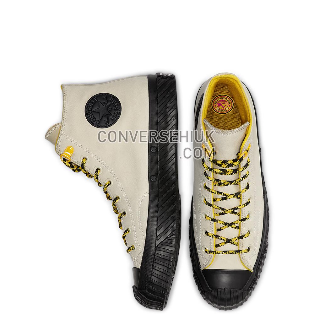 Converse Unisex Bosey Water-Repellent Chuck 70 High Top Birch Bark/vivid Sulfur/black 165930C Shoes