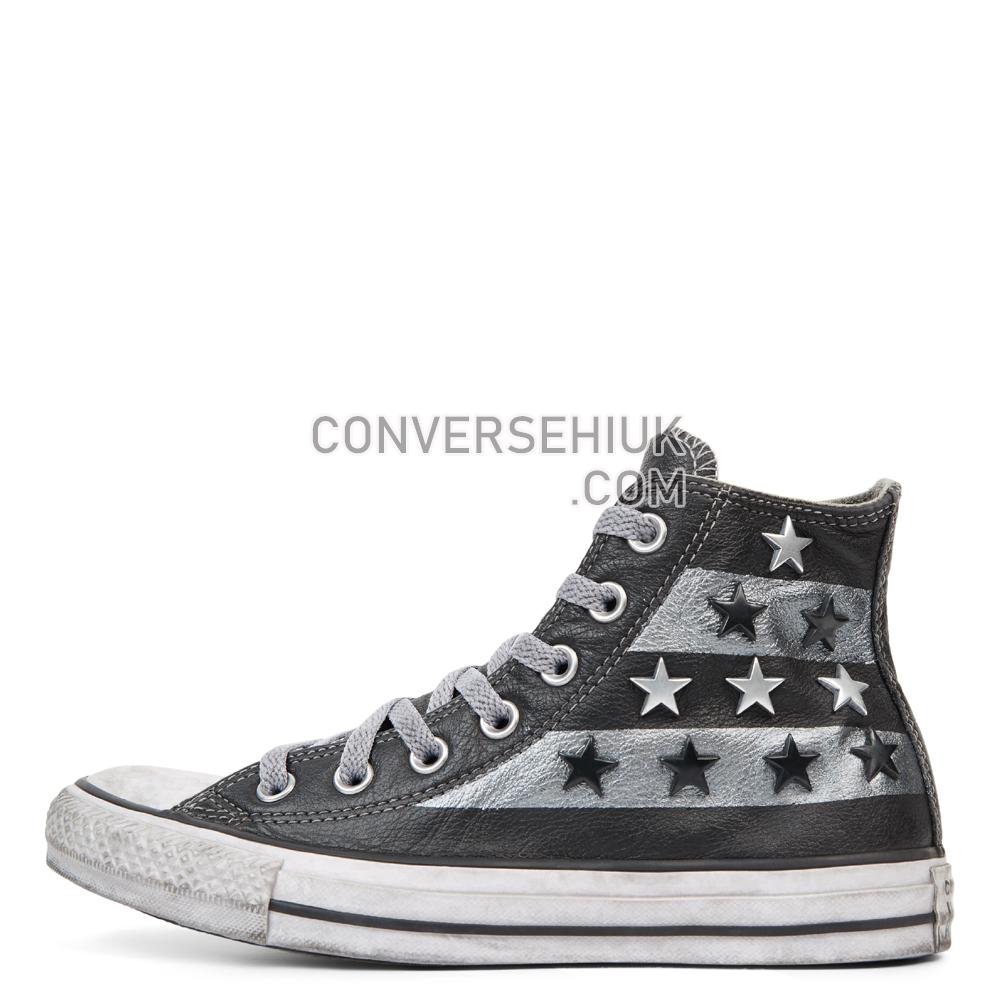 Converse Chuck Taylor All Star Leather Vintage Star Studs High Top Black/vintage Star Studs 165760C Shoes