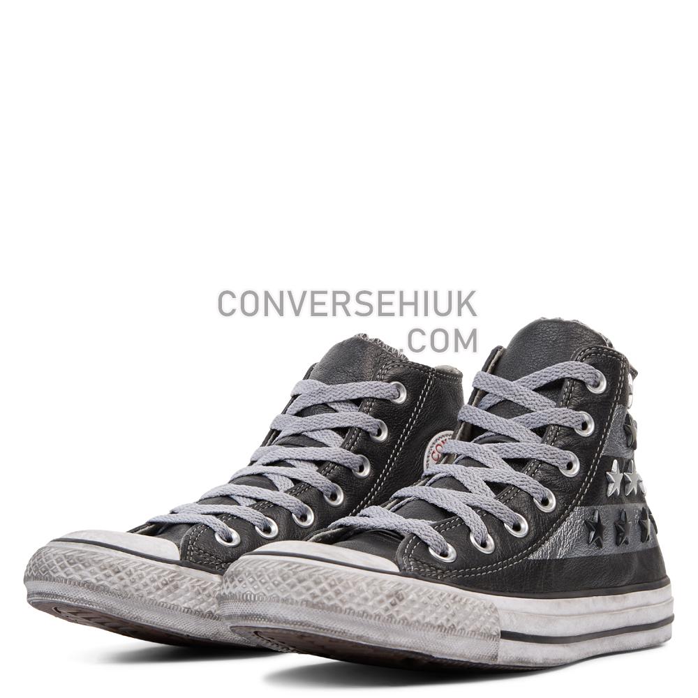 Converse Chuck Taylor All Star Leather Vintage Star Studs High Top Black/vintage Star Studs 165760C Shoes