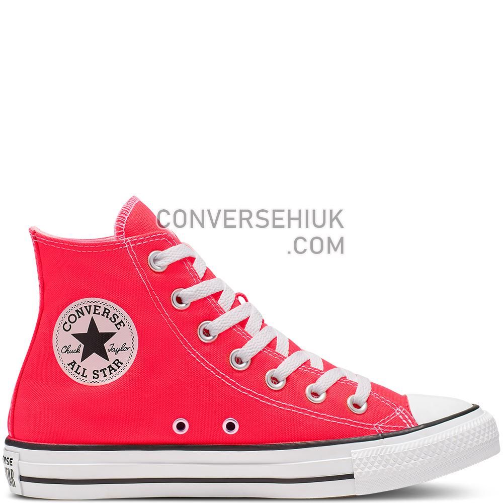 Converse Unisex Seasonal Colour Chuck Taylor All Star High Top Bright Crimson 166264C Shoes