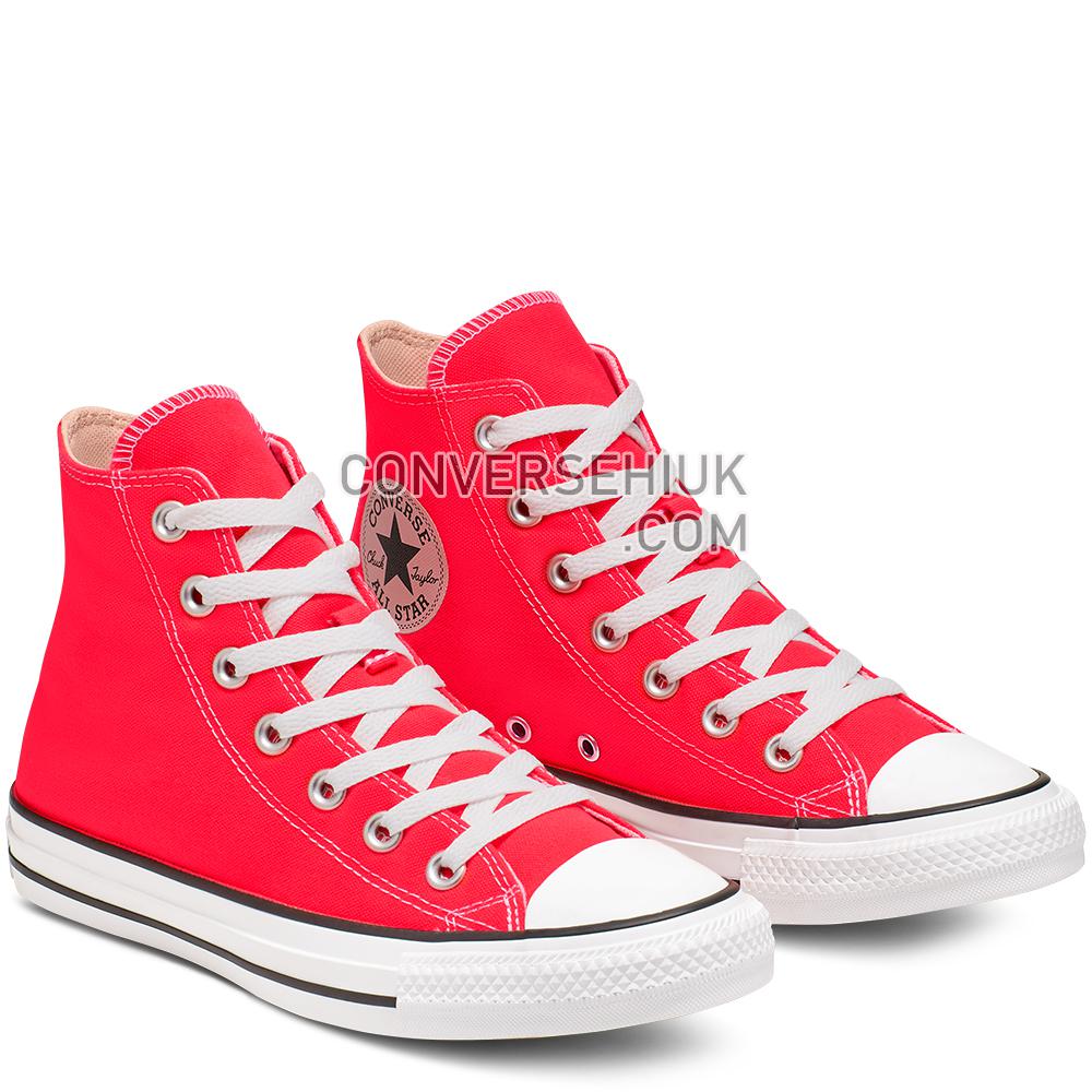 Converse Unisex Seasonal Colour Chuck Taylor All Star High Top Bright Crimson 166264C Shoes