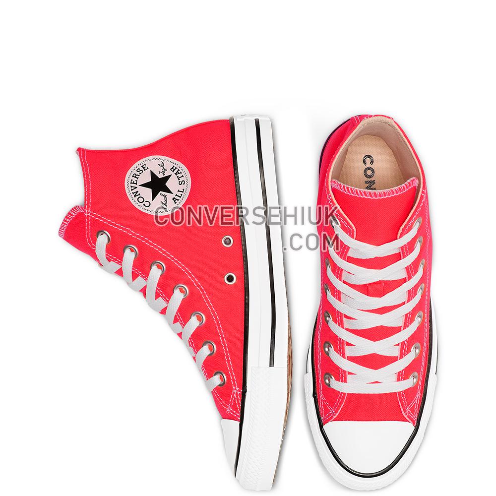 Converse Unisex Seasonal Colour Chuck Taylor All Star High Top Bright Crimson 166264C Shoes