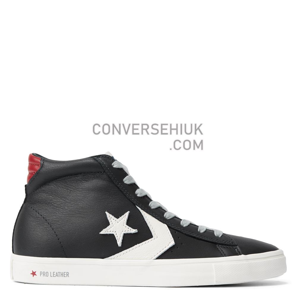 Converse Unisex Heritage Leather Pro Leather Mid Black/chili Paste/egret 165859C Shoes