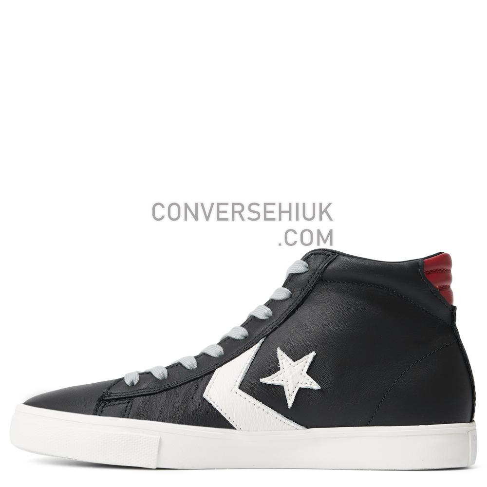 Converse Unisex Heritage Leather Pro Leather Mid Black/chili Paste/egret 165859C Shoes