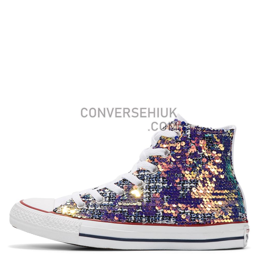 Converse Womens Multicolour Sequins Chuck Taylor All Star High Top Multicolor Sequins 167393C Shoes