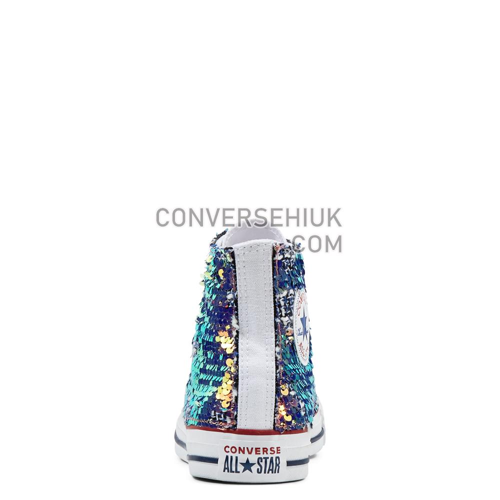 Converse Womens Multicolour Sequins Chuck Taylor All Star High Top Multicolor Sequins 167393C Shoes