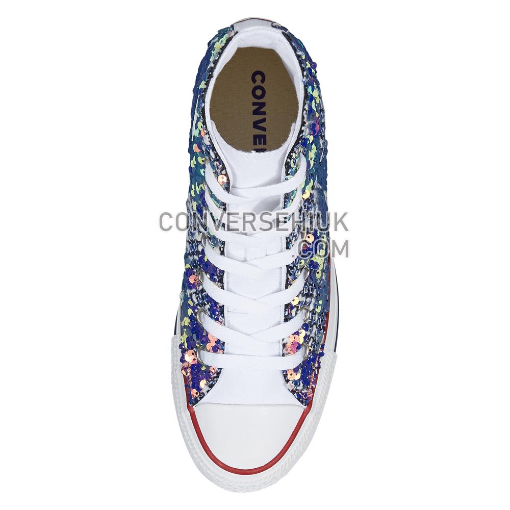 Converse Womens Multicolour Sequins Chuck Taylor All Star High Top Multicolor Sequins 167393C Shoes