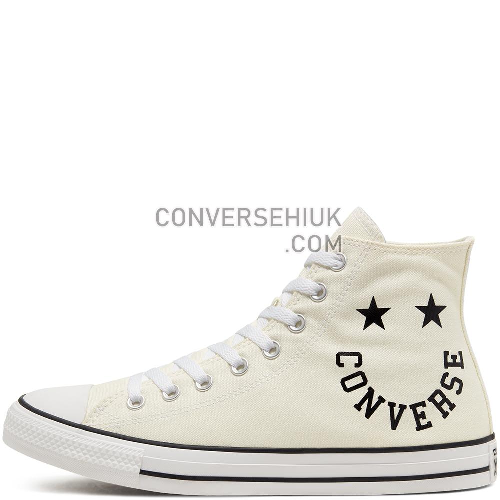 Converse Unisex Cheerful Chuck Taylor All Star High Top Egret/black/white 167067C Shoes