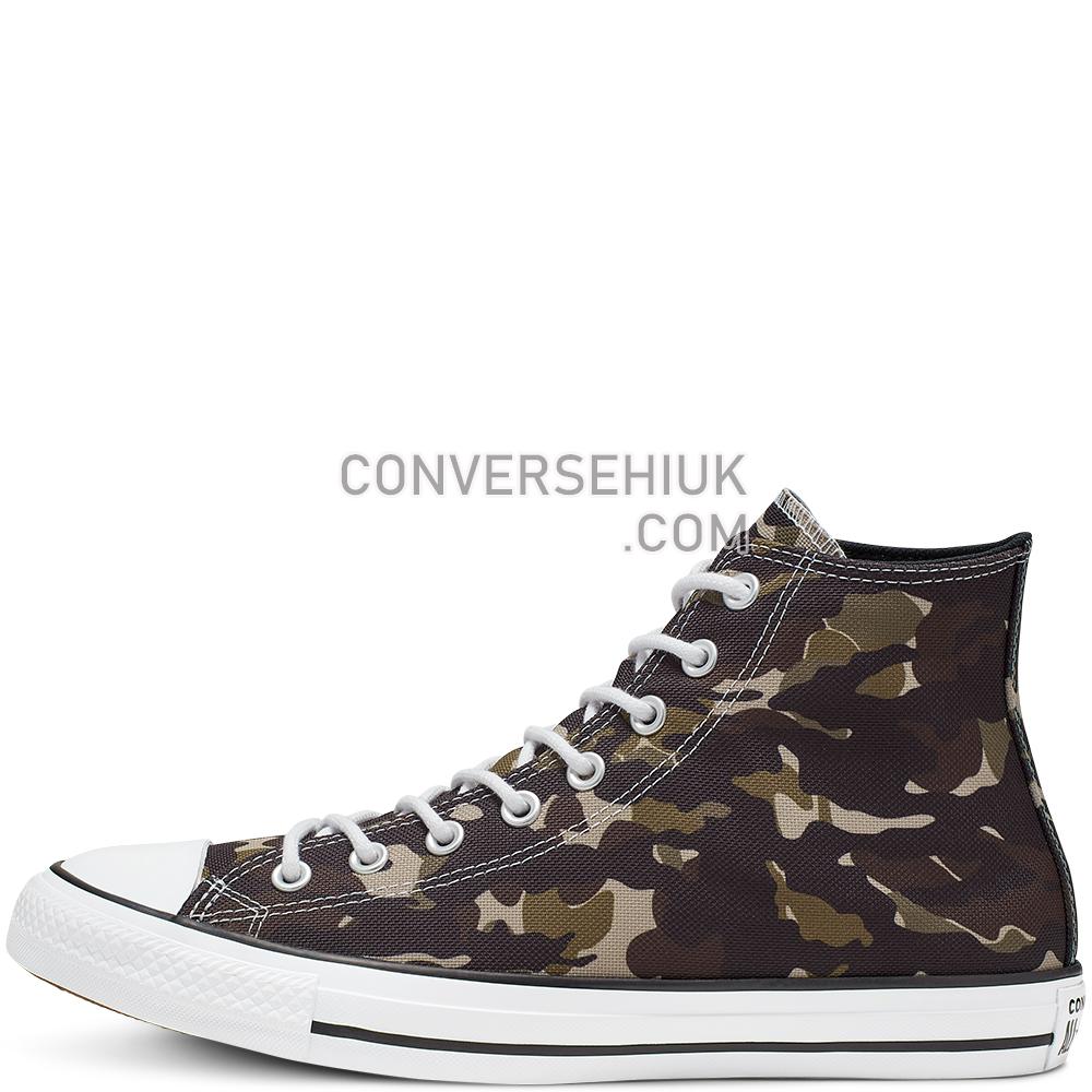 Converse Unisex All-over Camo Chuck Taylor All Star High Top Black/khaki/white 165915C Shoes