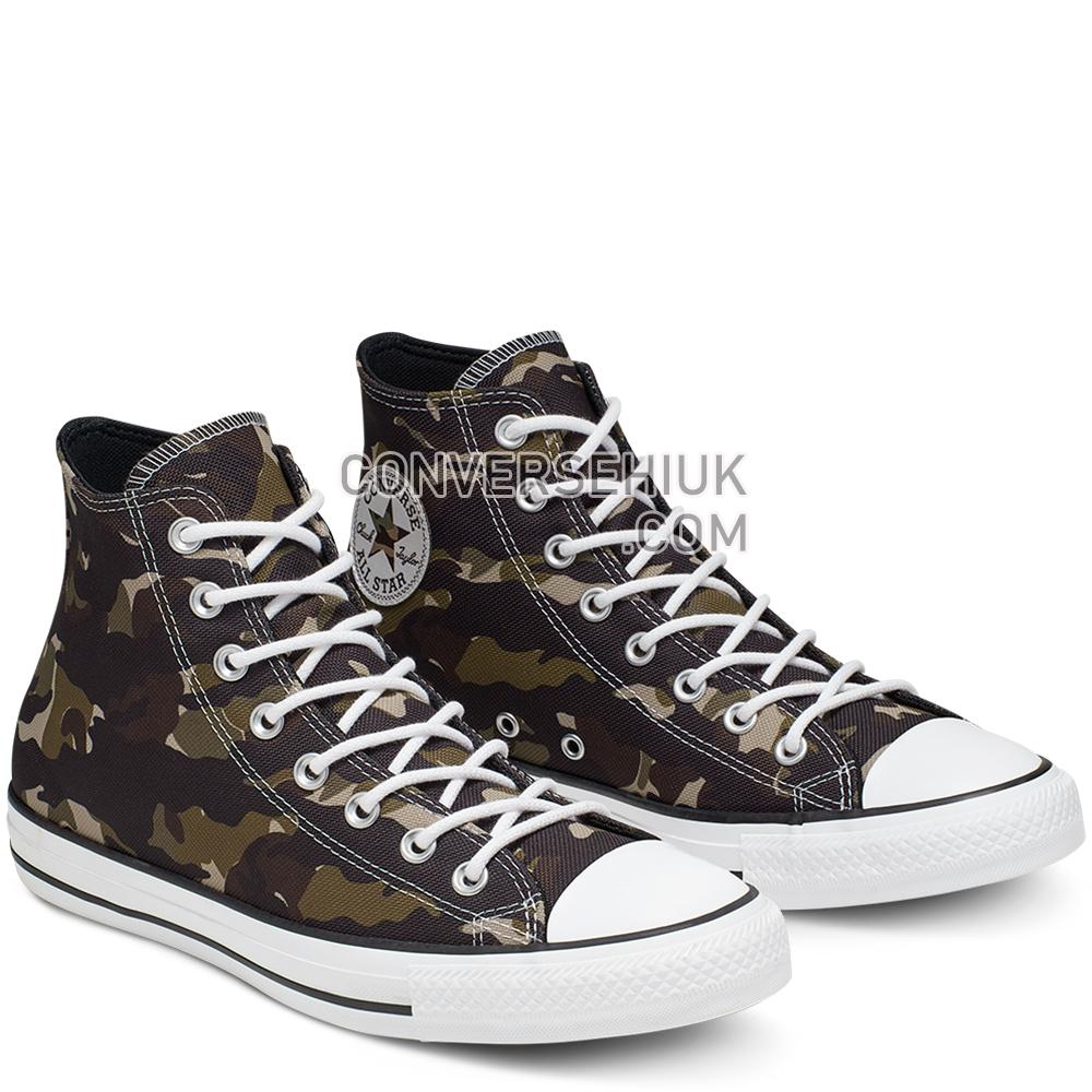 Converse Unisex All-over Camo Chuck Taylor All Star High Top Black/khaki/white 165915C Shoes