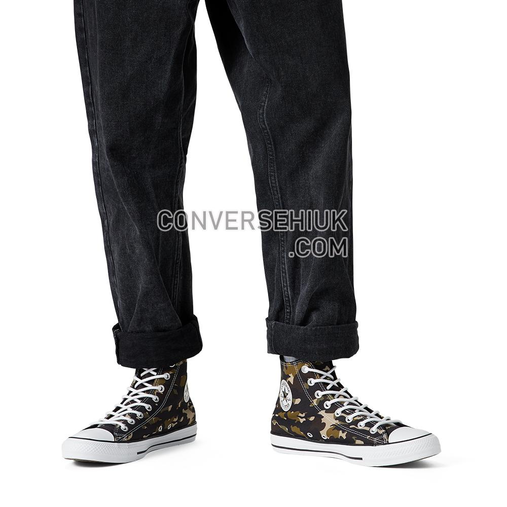 Converse Unisex All-over Camo Chuck Taylor All Star High Top Black/khaki/white 165915C Shoes