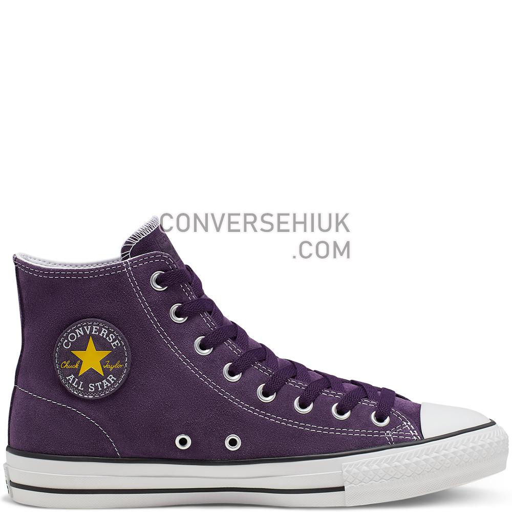 Converse Unisex Suede CONS CTAS Pro High Top Grand Purple/vivid Sulfur/whit 166021C Shoes