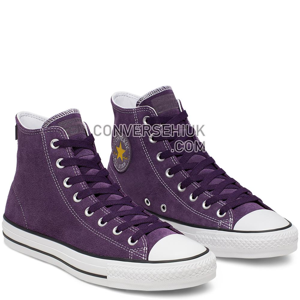 Converse Unisex Suede CONS CTAS Pro High Top Grand Purple/vivid Sulfur/whit 166021C Shoes