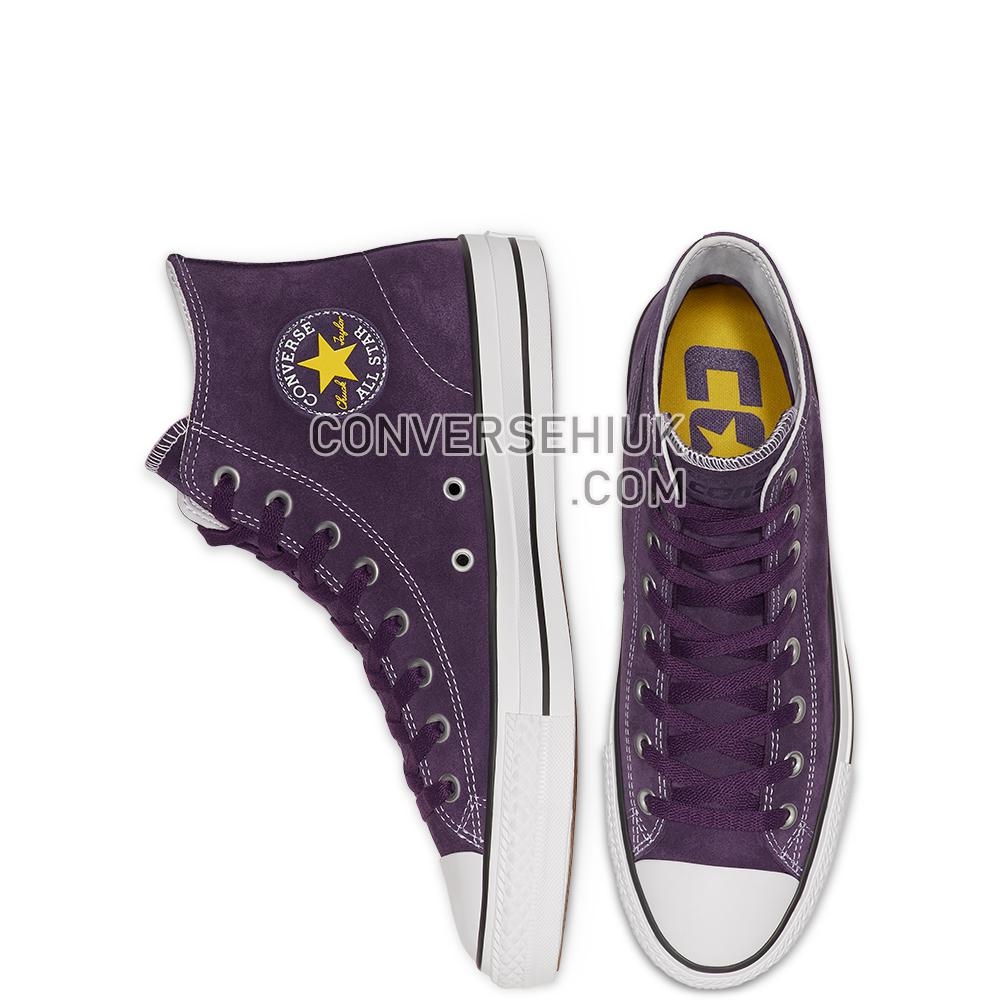 Converse Unisex Suede CONS CTAS Pro High Top Grand Purple/vivid Sulfur/whit 166021C Shoes