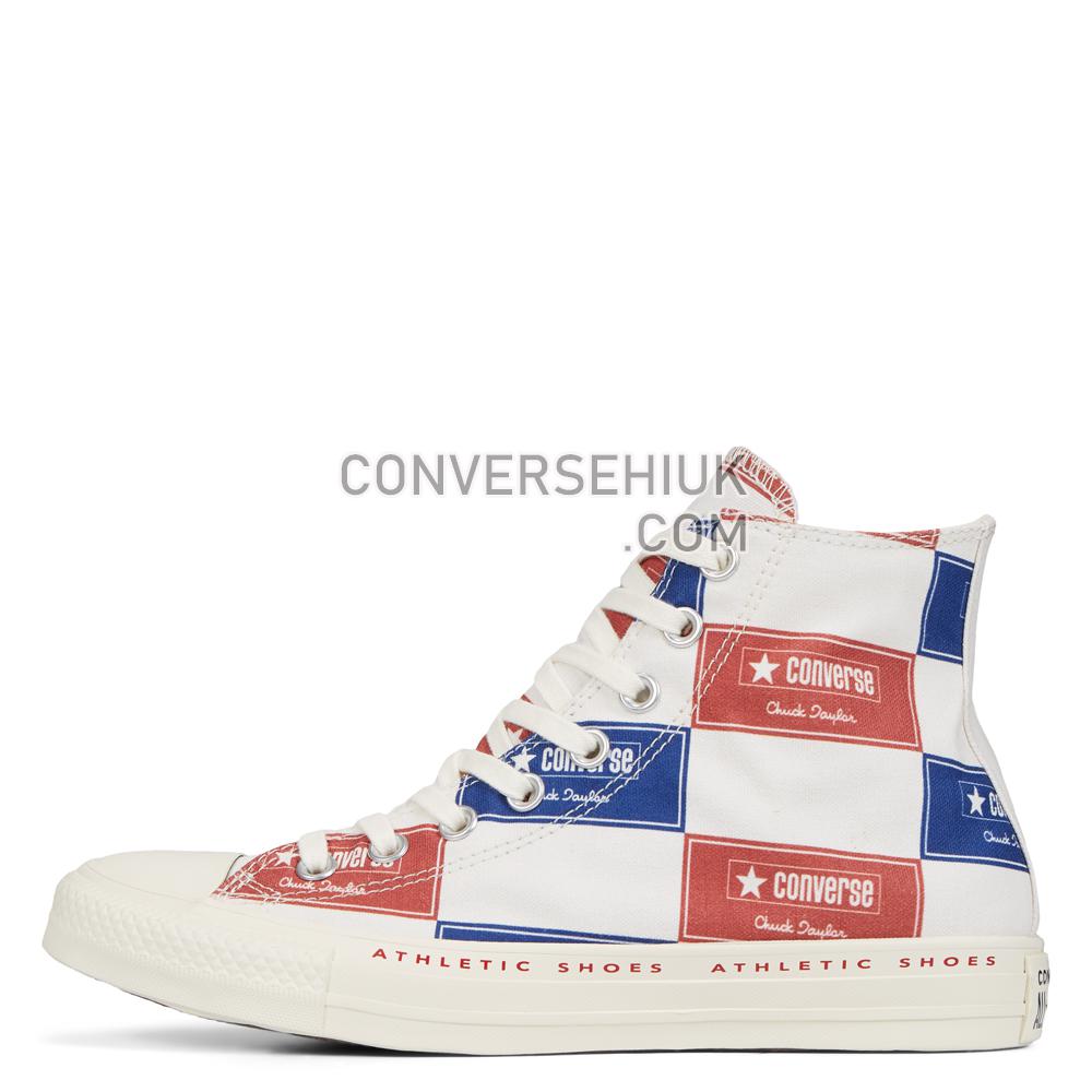 Converse Chuck Taylor All Star Bold Branding High Top Egret/blue/gym Red 166500C Shoes