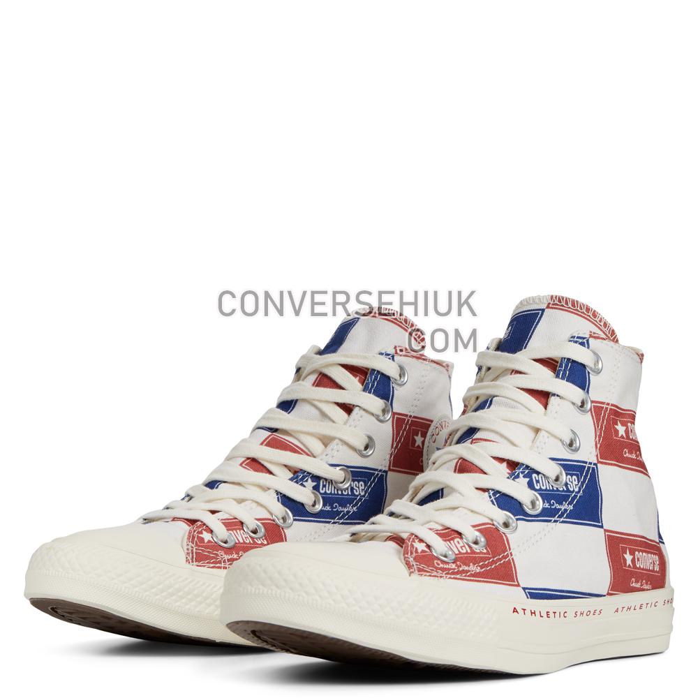 Converse Chuck Taylor All Star Bold Branding High Top Egret/blue/gym Red 166500C Shoes