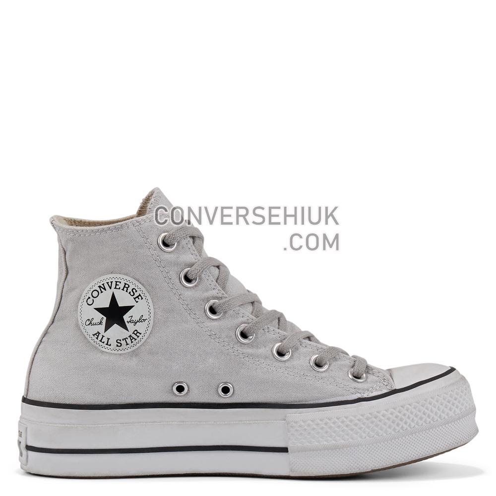 Converse Chuck Taylor All Star Lift Smoked Canvas High Top Light Smoke In 569883C Shoes