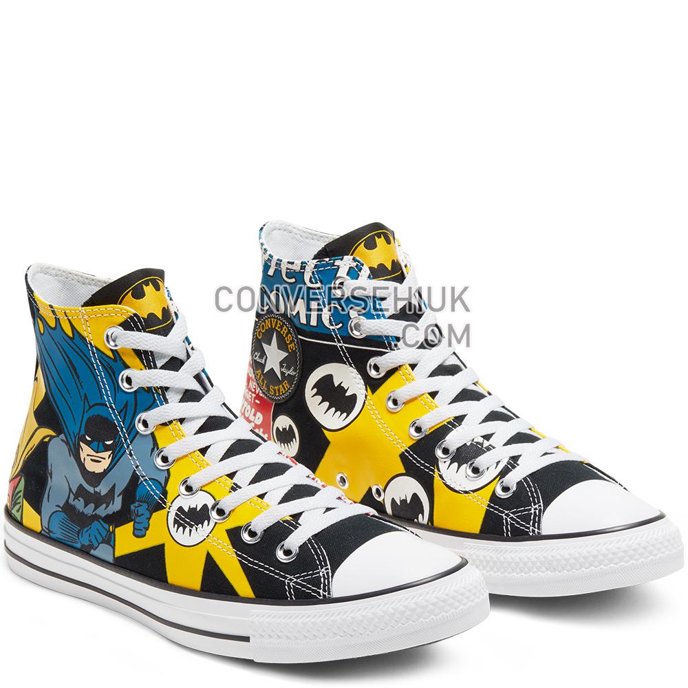 Converse x Batman Chuck Taylor All Star High Top Black/white/lemon Chrome 167304C Shoes