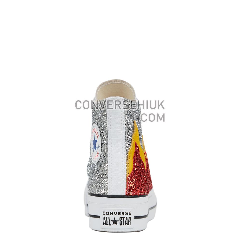 Converse Glitter Flames Platform Chuck Taylor All Star High Top Flame Glitter 567395C Shoes