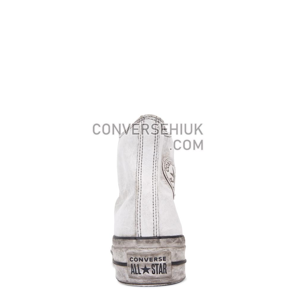 Converse Chuck Taylor All Star Leather Smoke Platform High Top White/white Smoke In 562909C Shoes