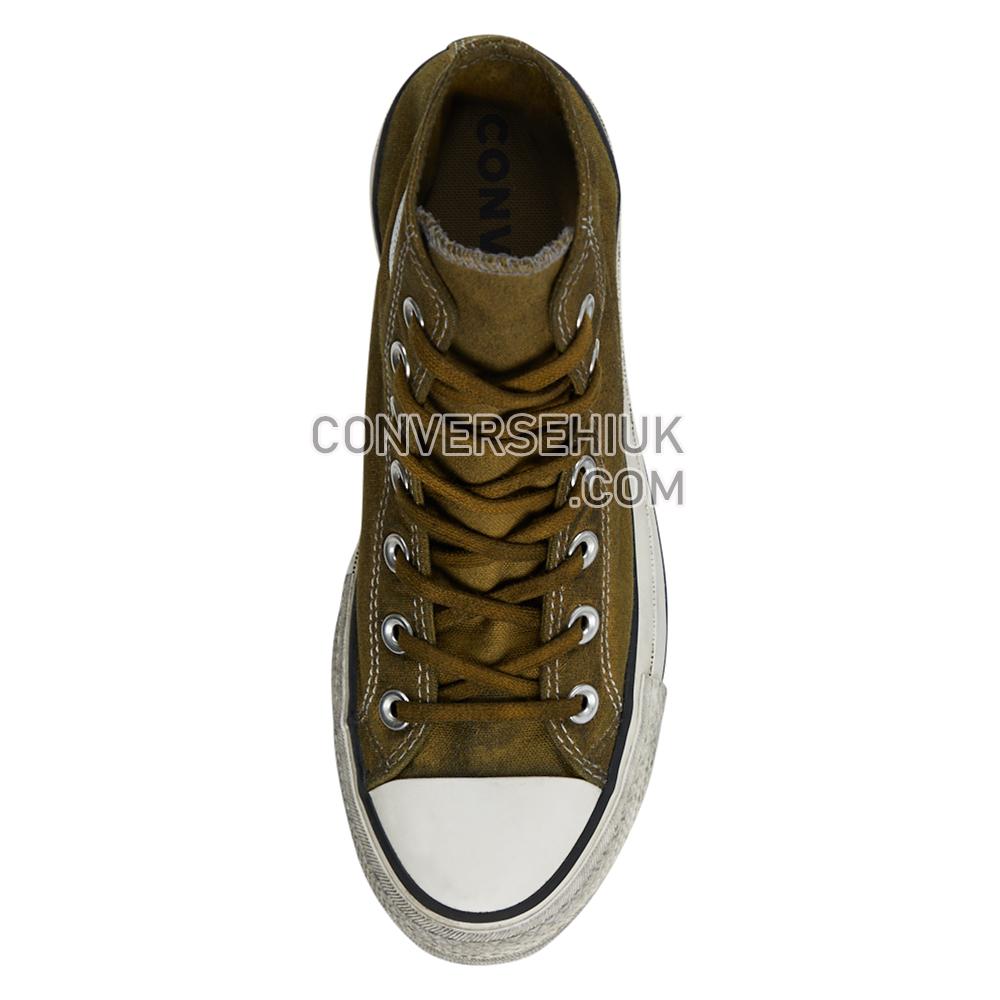 Converse Womens Distressed Colour Platform Chuck Taylor All Star High Top Rust Green 567384C Shoes