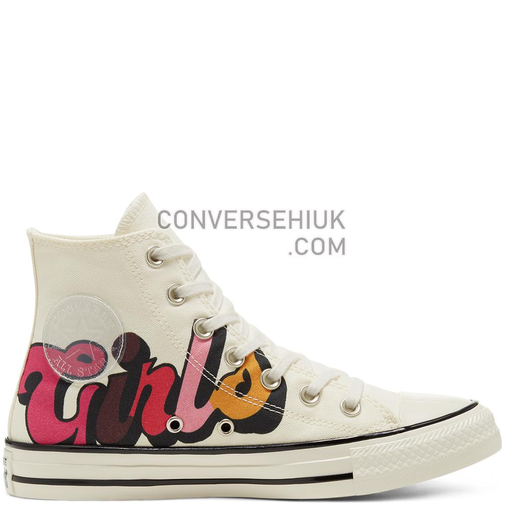 Converse Womens Girls Unite Chuck Taylor All Star High Top Egret/egret/black 567999C Shoes