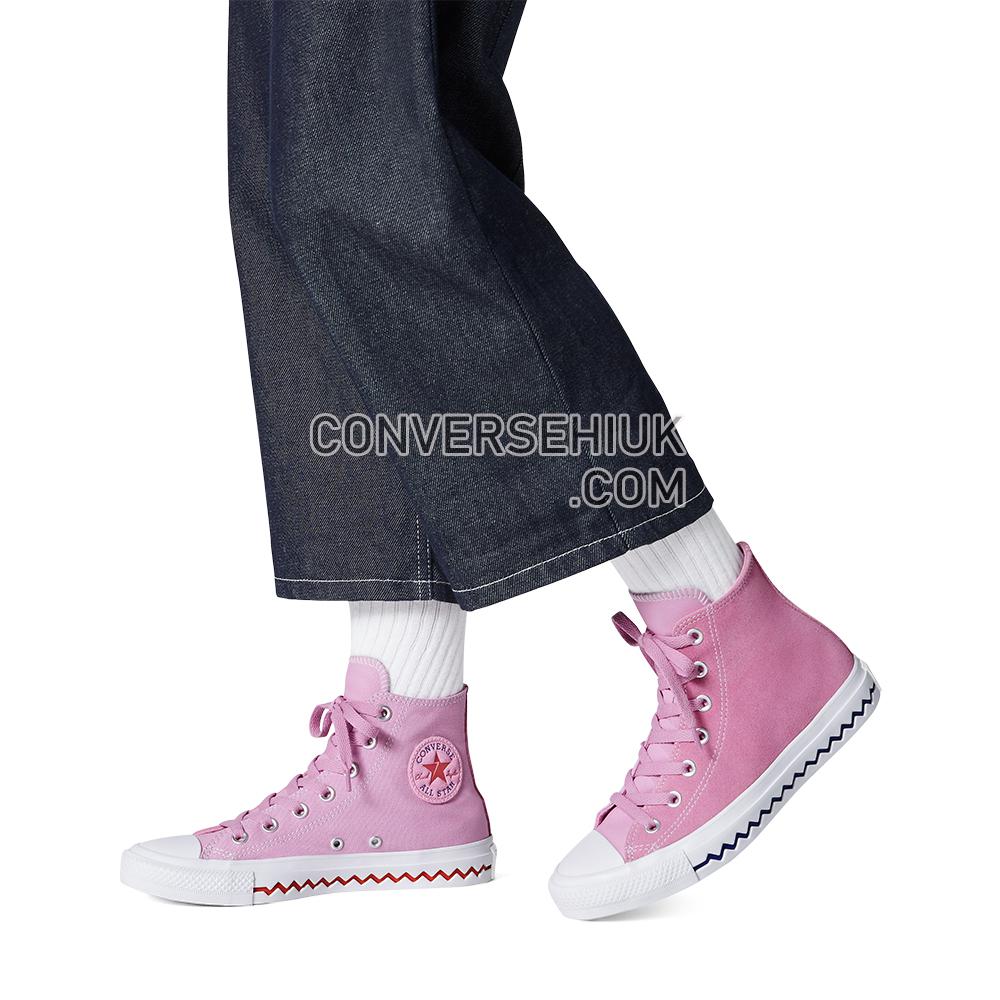 Converse VLTG Suede Chuck Taylor All Star High Top Shoe Peony Pink/university Red 567166C Shoes