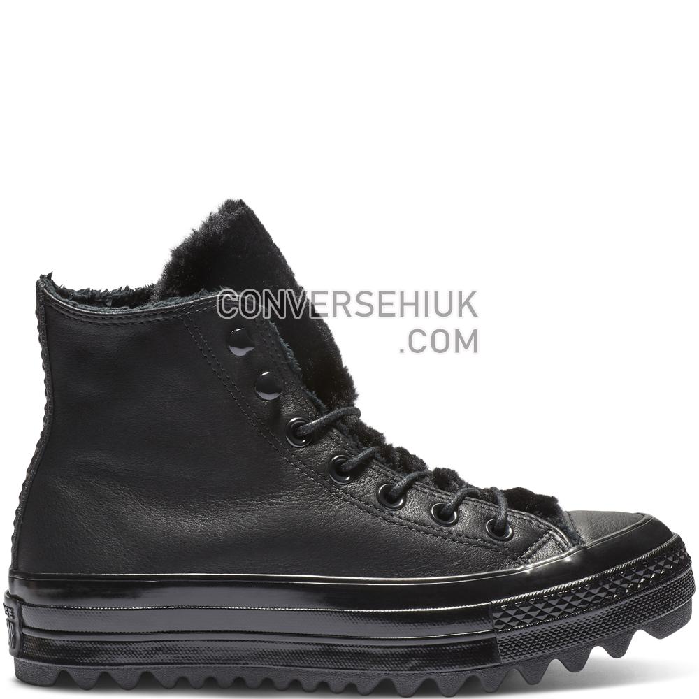 Converse Ctas Lift Ripple Hi In Black/black/black 562422C Shoes