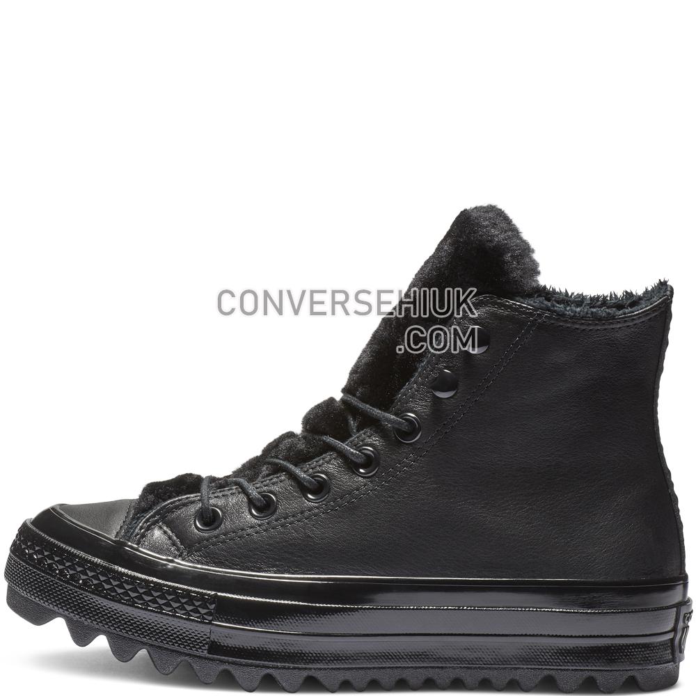 Converse Ctas Lift Ripple Hi In Black/black/black 562422C Shoes