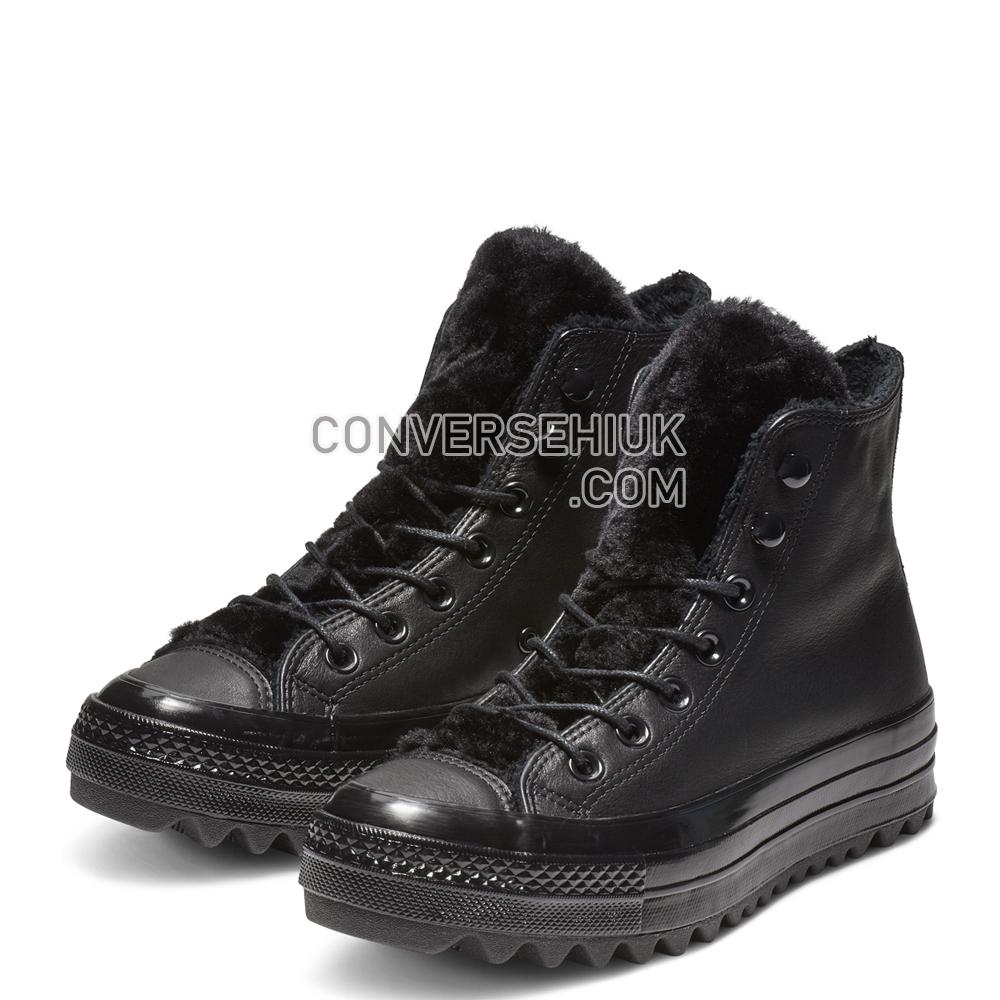 Converse Ctas Lift Ripple Hi In Black/black/black 562422C Shoes