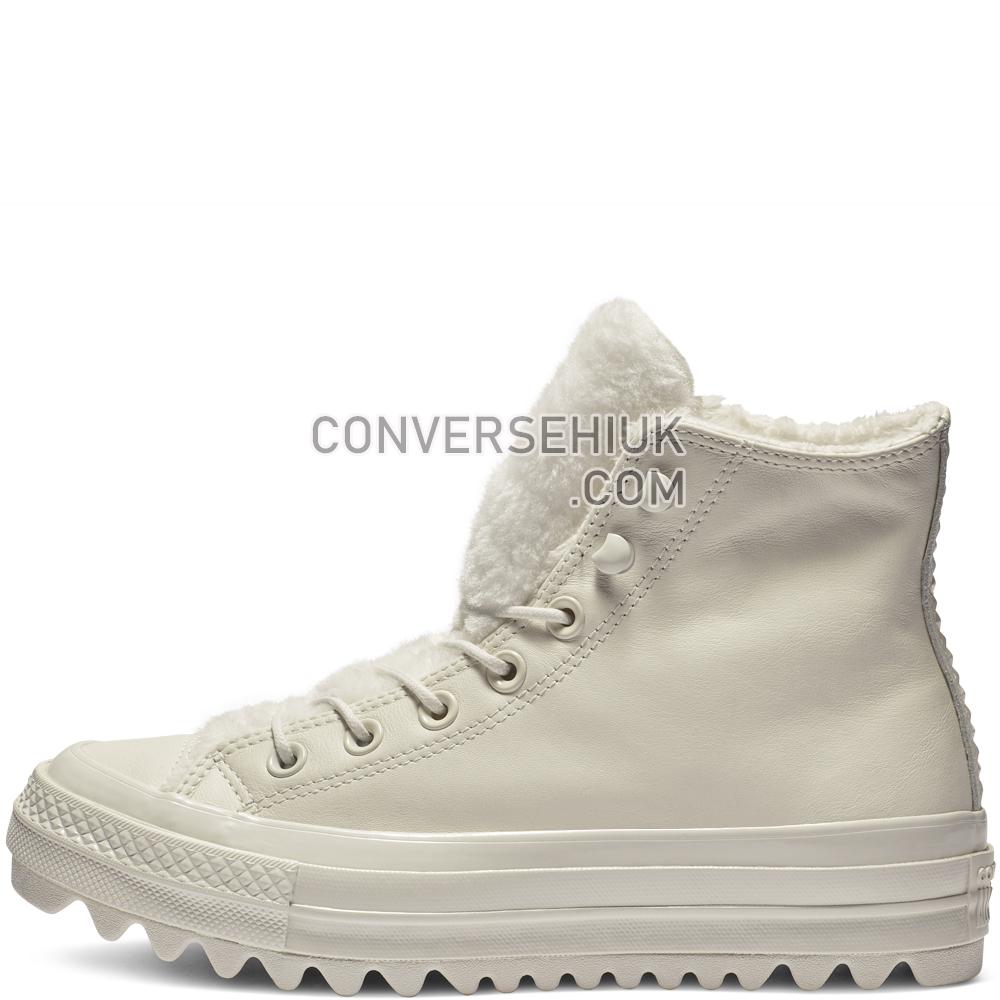 Converse Ctas Lift Ripple Hi In Vintage White/vintage White 562423C Shoes