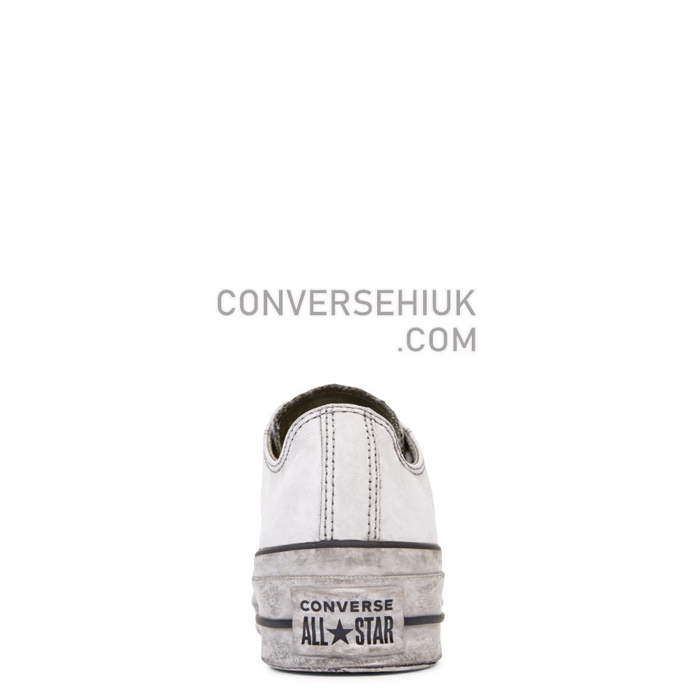 Converse Chuck Taylor All Star Leather Smoke Platform Low Top White/white Smoke In 562911C Shoes