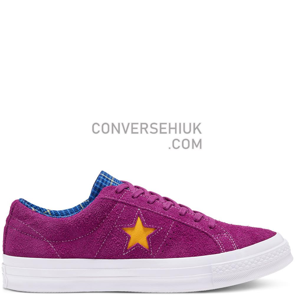 Converse Twisted Prep One Star Low Top Rose Maroon/rush Blue/amarillo 166846C Shoes