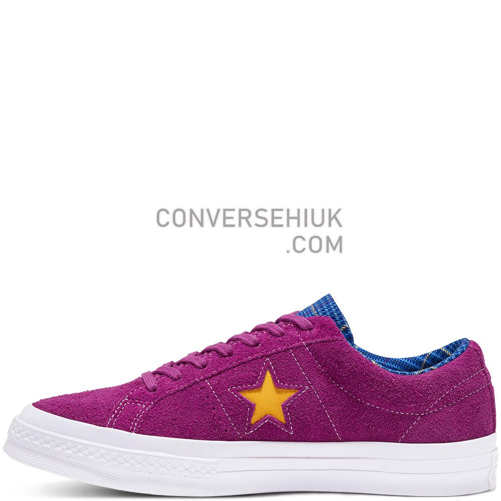 Converse Twisted Prep One Star Low Top Rose Maroon/rush Blue/amarillo 166846C Shoes