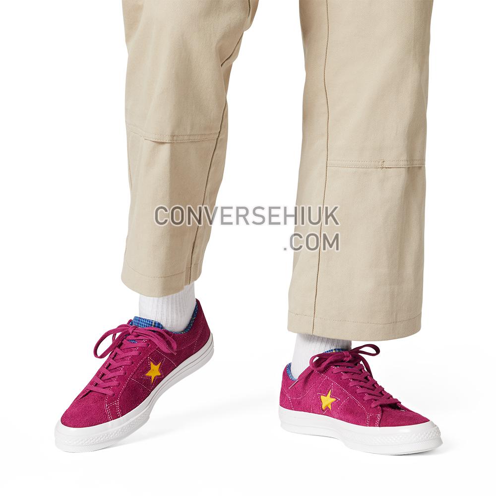 Converse Twisted Prep One Star Low Top Rose Maroon/rush Blue/amarillo 166846C Shoes