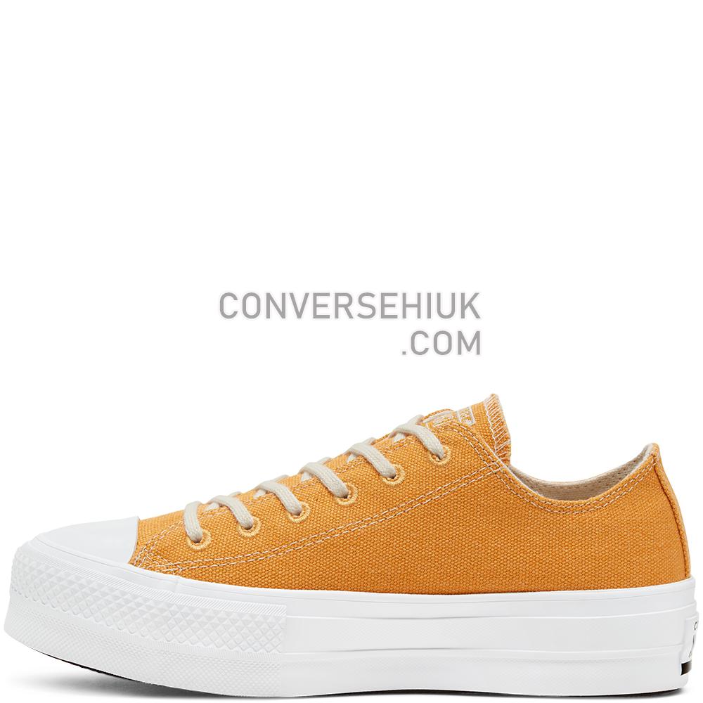 Converse Womens Renew Cotton Chuck Taylor All Star Platform Low Top Sunflower Gold/white/white 567104C Shoes