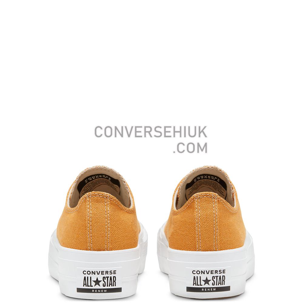 Converse Womens Renew Cotton Chuck Taylor All Star Platform Low Top Sunflower Gold/white/white 567104C Shoes