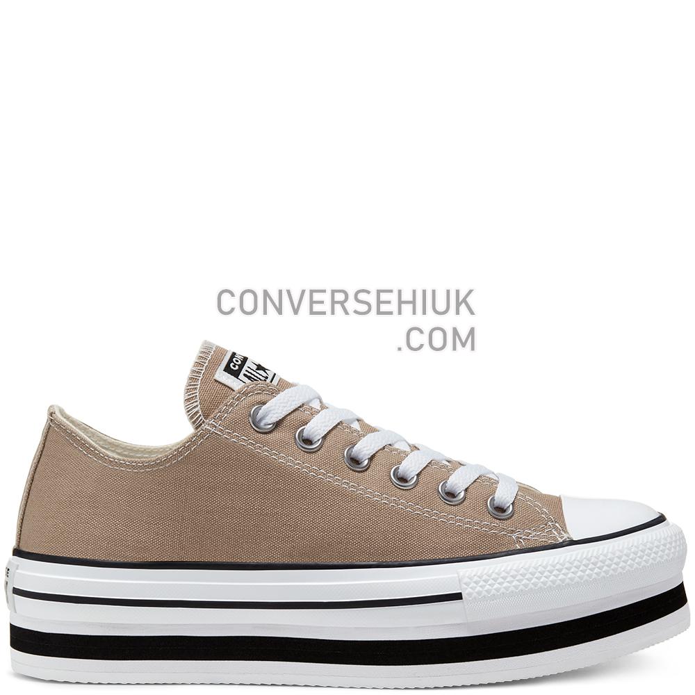 Converse Everyday Platform Chuck Taylor All Star Low Top Khaki/white/black 567997C Shoes