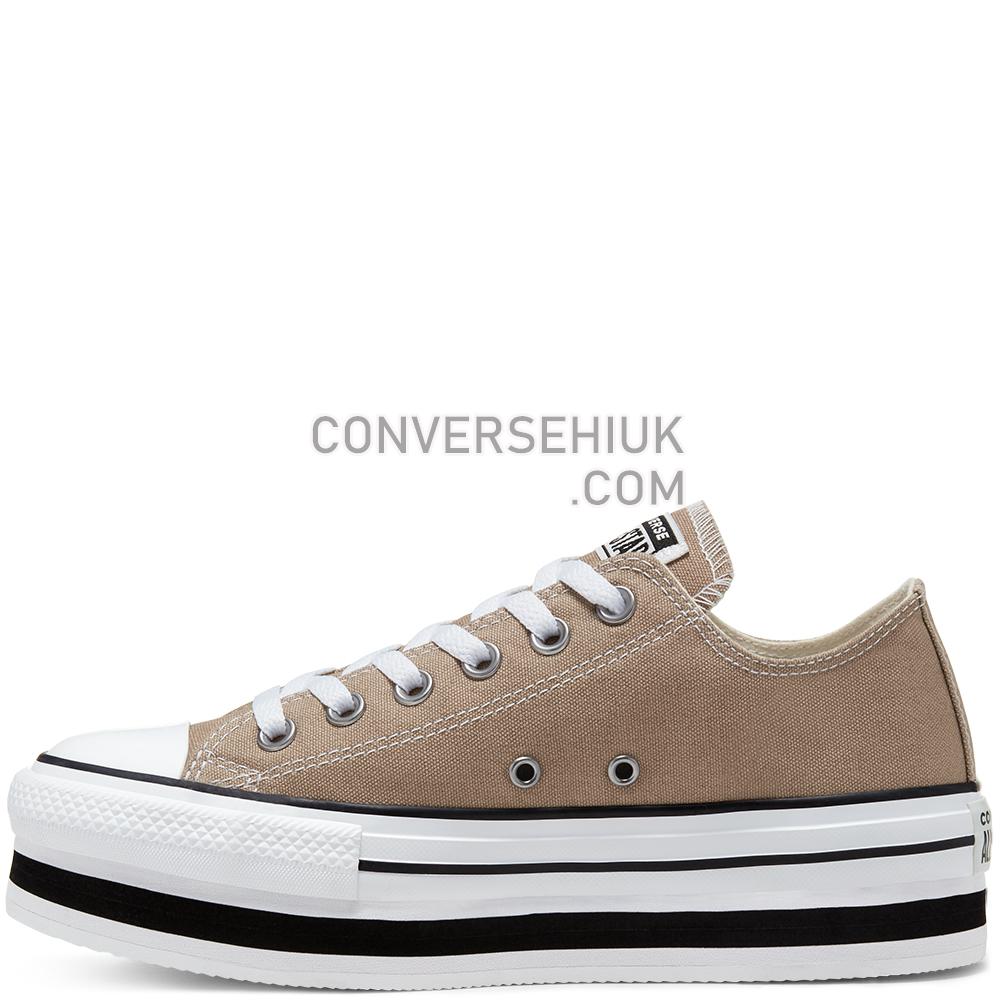 Converse Everyday Platform Chuck Taylor All Star Low Top Khaki/white/black 567997C Shoes