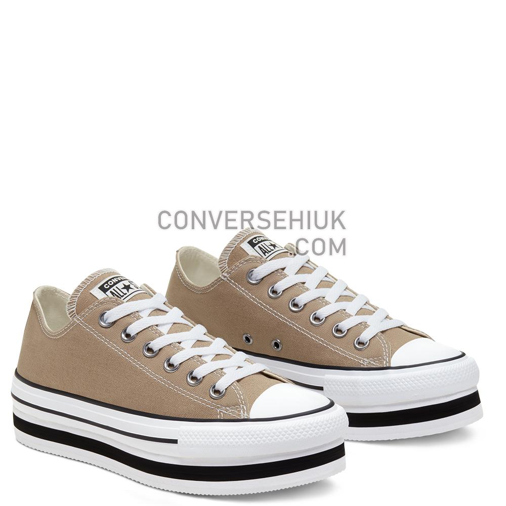 Converse Everyday Platform Chuck Taylor All Star Low Top Khaki/white/black 567997C Shoes