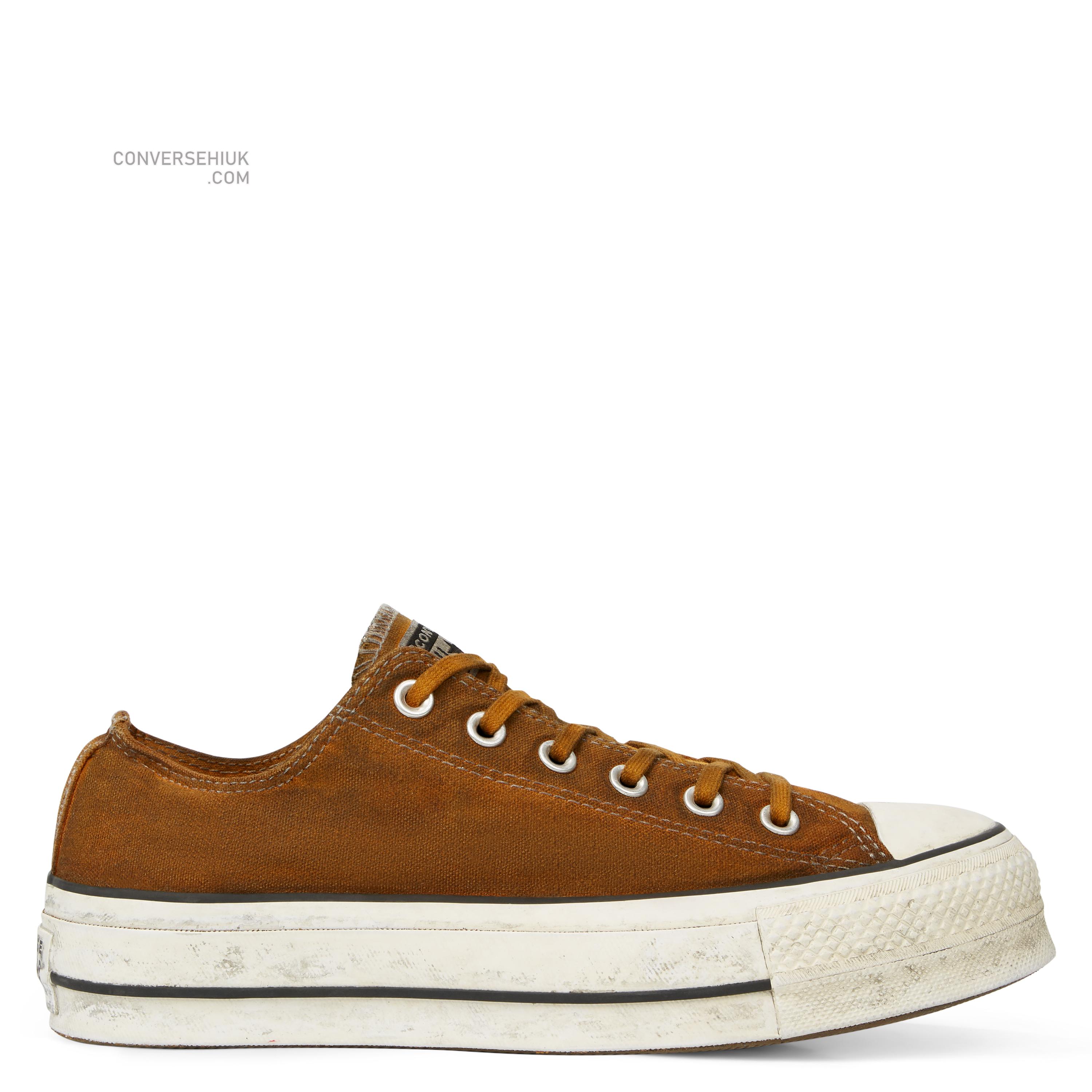 Converse Chuck Taylor All Star Canvas Rust Platform Low Top White/rust Brick 565762C Shoes